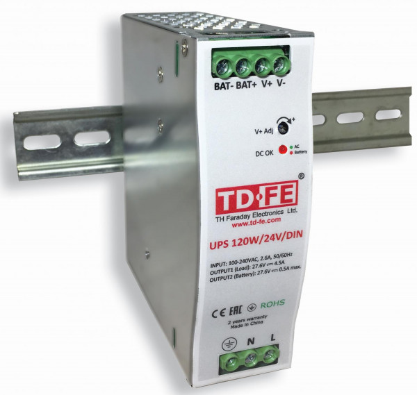 Блок бесперебойного питания UPS 120W/24V/DIN