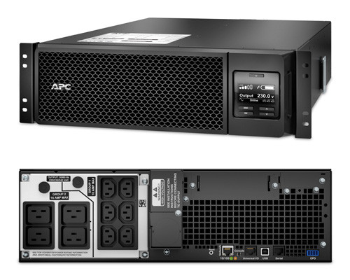 ИБП APC Smart-UPS SRT, 5000ВА, онлайн, в стойку, 432х719х130 (ШхГхВ), 230V, 3U,  однофазный, Ethernet, (SRT5KRMXLI)