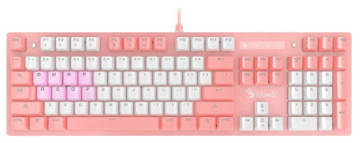 Клавиатура A4Tech Bloody B800 Pink/White