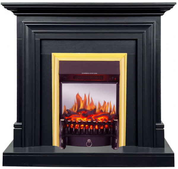 Электрокамин с классическим очагом 2D Royal Flame Bradford (Серый графит) с очагом Fobos FX M Brass/Black