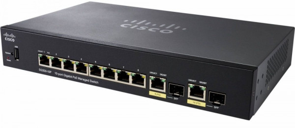 Коммутатор Cisco, SG350-10MP-K9-EU