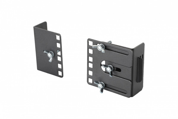 Кронштейн Eurolan, 19", 2U, 93,8 мм В, вертикальный, цвет: чёрный