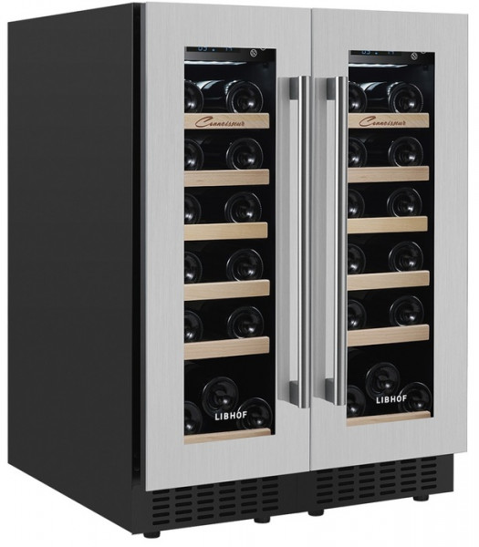 Встраиваемый винный шкаф 22-50 бутылок Libhof CXD-38 Silver