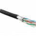 Кабель витая пара Hyperline, U/FTP, 4 пар., кат. 6A, проводник Ø 0,57мм, AWG23, PE, 500МГц, 1м (катушка 500м), тип прокладки: снаружи зданий, цвет: чёрный