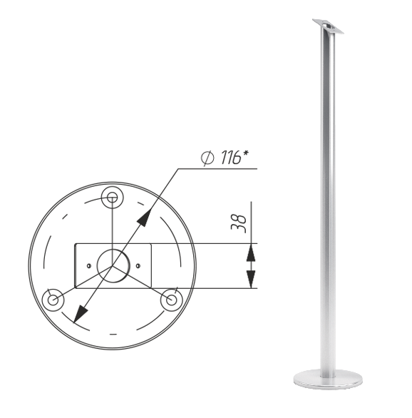 Стойка для считывателя Praktika Стойка для считывателя D 32 мм