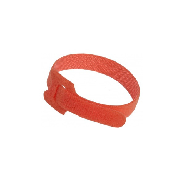 Стяжка кабельная на липучке Lanmaster, открывающаяся, 16 мм Ш, 310 мм Д, 20 шт, материал: нейлон, цвет: красный