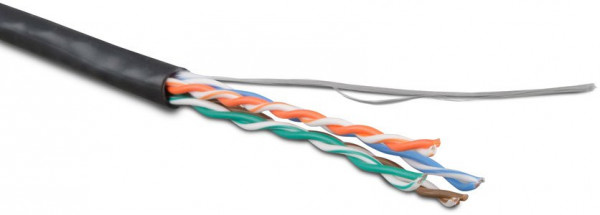 Бухта Hyperline UUTP4-C5E-S24-OUT-LSZH-BK-500, 500м