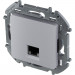 Розетка компьютерная Legrand INSPIRIA, 1x RJ45, кат. 6, неэкр., 75,8х75,8 мм (ВхШ), цвет: алюминий, (LEG.673832)