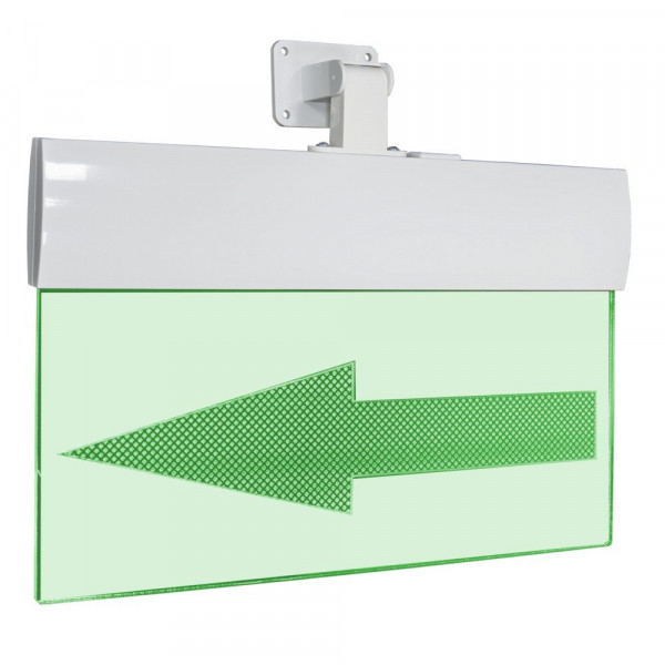 Оповещатель охранно-пожарный световой (табло) Молния-24 ULTRA Стрелка влево, универсальное крепление