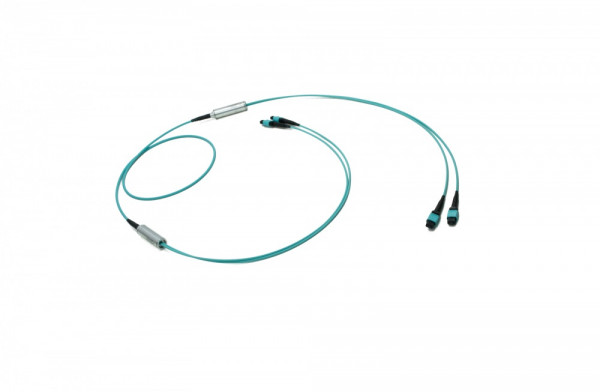 Коммутационный шнур оптический Eurolan, MTP/MTP, OM3 50/125, LSZH (нг(A)-HF), Ø 5,5мм, 1м, цвет: бирюзовый, (43M-30-48-M2-M2-001-0E-FFA-10)