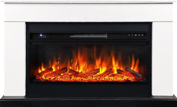 Линейный электрокамин Royal Flame BERGEN белый c очагом Vision 42 LED