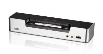 Переключатель KVM Aten, Altusen, портов: 2, 456х768х262,3 мм (ВхШхГ), USB, цвет: чёрный
