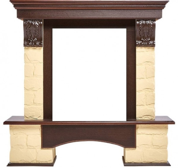 Классический портал для камина Firelight Forte Classic Бежевый/Тёмный дуб