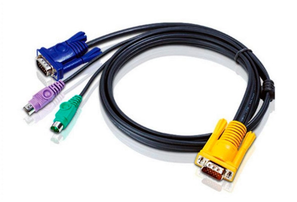 Шнур ввода/вывода Aten, SPHD-15, 1.8 м, разъём SPHD 3 в 1, (2L-5202P)