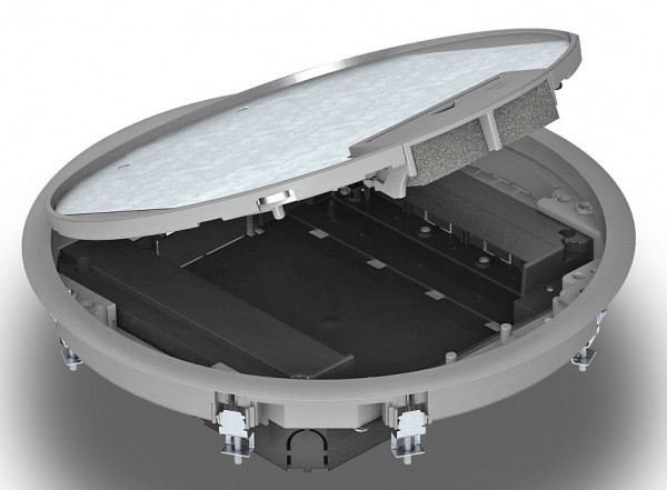 Люк напольный BETTERMANN, полиамид, тип: GESR9 55U V 7011, 61х325х325 мм (ВхШхД), глубина установки: 61 мм, в пол, цвет: серый