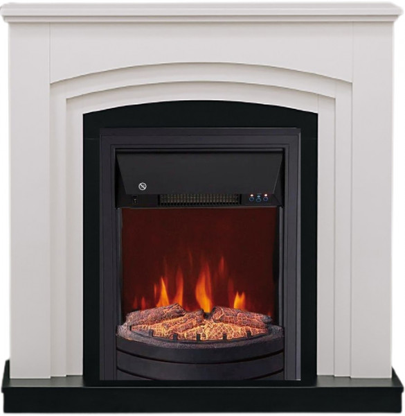 Электрокамин с классическим очагом 2D Elekam Dylon белый с очагом Spark