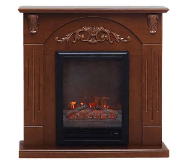 Электрокамин с классическим очагом 2D Elekam Picanto орех с очагом Pulsar 23G