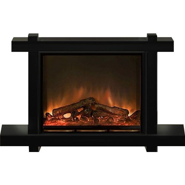 Электрокамин с широким очагом 2D Glenrich Капри Delux (Arte 28) Черный