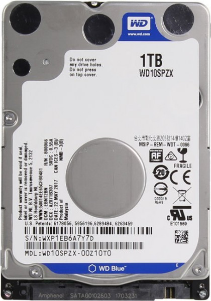 Жёсткий диск 1Tb SATA-III WD Blue (WD10SPZX)