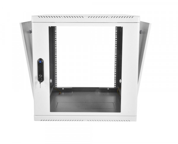 Шкаф телекоммуникационный настенный ЦМО ШРН-М, 19", 15U, 745х600х500 мм (ВхШхГ), дверь: стекло, разборный, цвет: серый