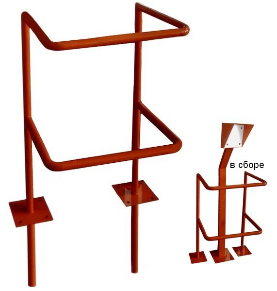 Ограждение Ограждение стойки считывателя ОС-1 Аякс, цвет оранжевый, под бетонирование