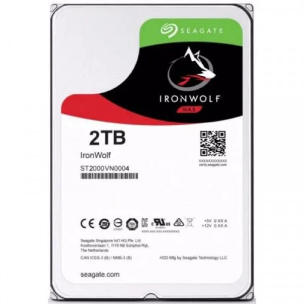 Жёсткий диск Seagate IronWolf, 2 ТБ, SATA, 5 900 rpm, ST2000VN004