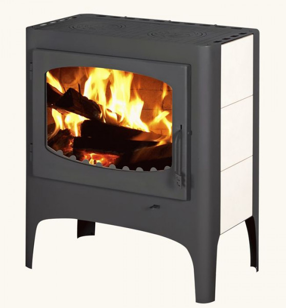 Дровяная печь ЭКОКАМИН БАВАРИЯ ЭКО С ПЛИТОЙ две конфорки