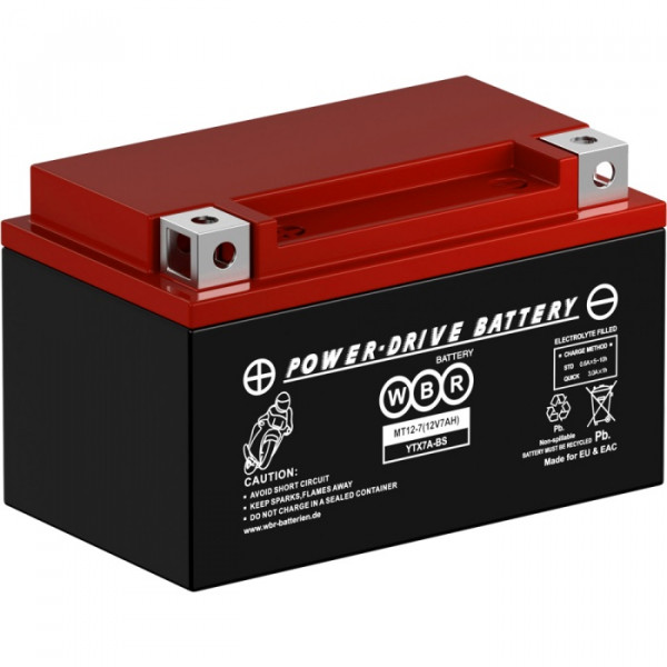 Аккумулятор для ИБП WBR MT, 93х87х150 мм (ВхШхГ),  необслуживаемый свинцово-кислотный,  12V/7 Ач, (MT12-7)