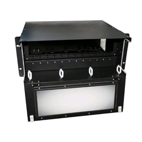 Коммутационная патч-панель Hyperline, 4HU, портов: 12   невыдвижная, прямая, цвет: чёрный