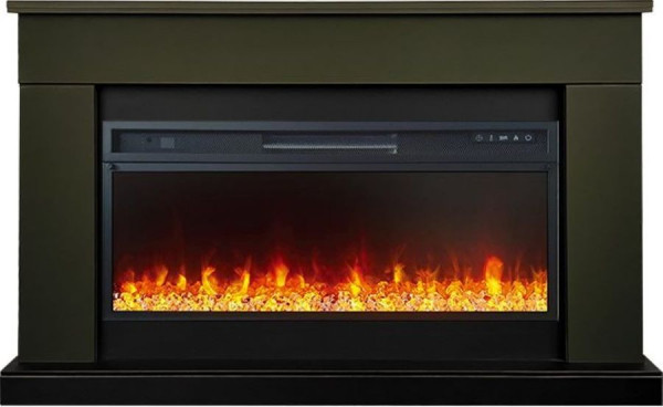 Линейный электрокамин Royal Flame BERGEN темная олива c очагом Vision 42 LED