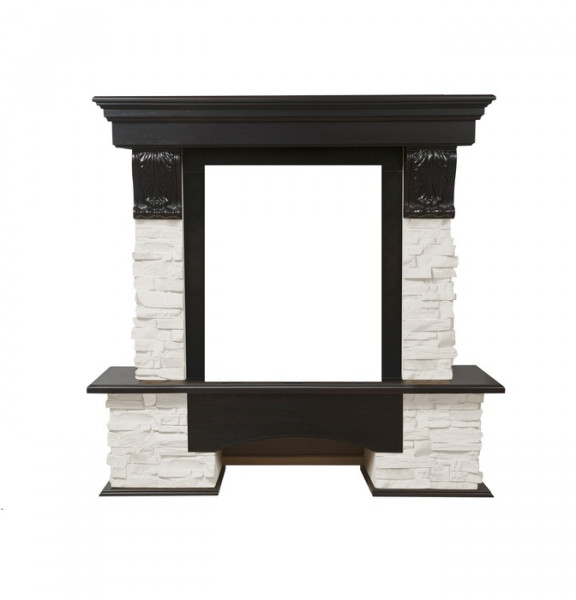 Классический портал для камина Firelight Pietra Classic белый/тёмный дуб