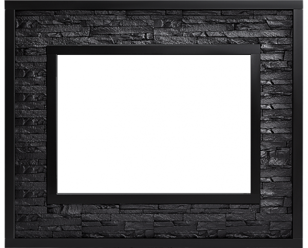 Широкий портал Firelight Loft 30 Черный сланец/Черная эмаль