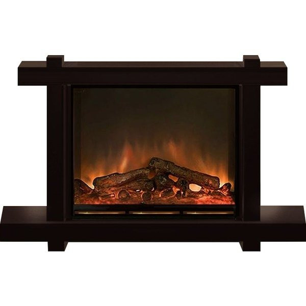 Электрокамин с широким очагом 2D Glenrich Капри Delux (Arte 28) Шоколад