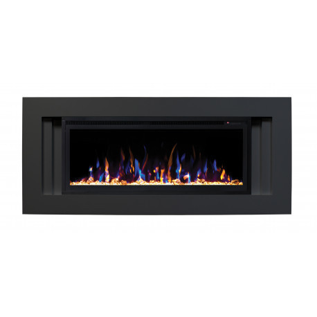 Электрокамин с широким очагом 3D Real-Flame Stockholm 42 BLM-P998/BLM-P918 с очагом Saphir 42