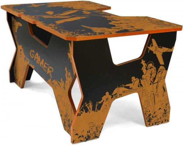 Игровой стол Generic Comfort Gamer2/VS/NO Black/Orange