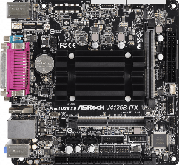 Материнская плата ASRock J4125B-ITX + Celeron J4125 onboard