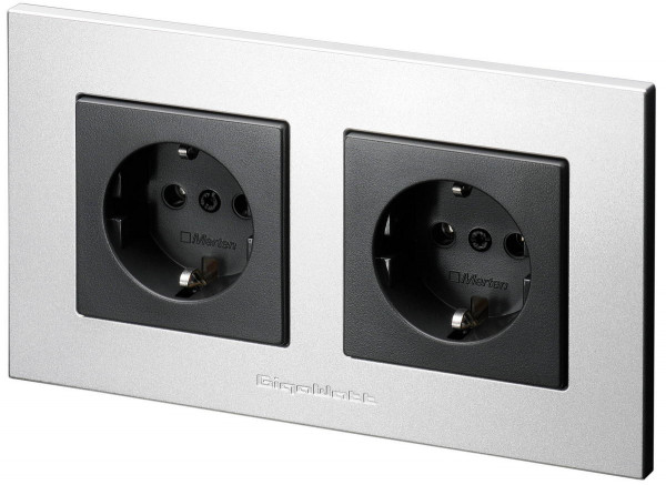 Розетка Gigawatt G-044 Duplex, Shucko, 2 поста.