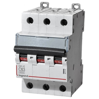 Автоматический выключатель Legrand DX3, 3 модуль, C класс, 3P, 63А, 16кА, (LEG.409260)