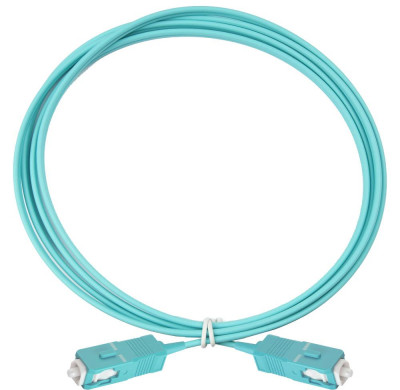 Коммутационный шнур оптический Eurolan Tight Buffer, Simplex SC/SC, OM3 50/125, LSZH (нг(A)-HF), 10м, цвет: бирюзовый, (41E-30-SC-SC-10)