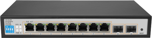 Коммутатор (свитч) GIGALINK GL-SW-G105-08P