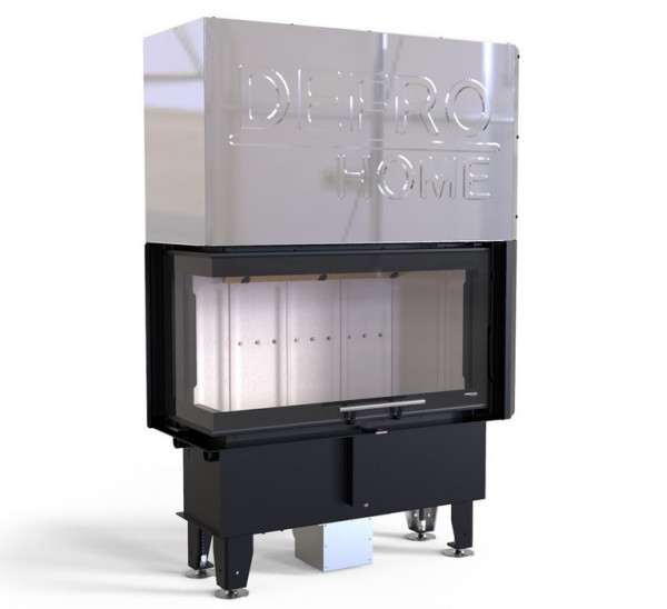 Угловая левая дровяная топка DEFRO HOME INTRA ME BL G SLIM, угловое стекло слева, гильотина