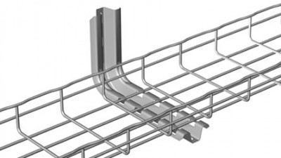Кронштейн Cablofil, безвинт., для лотков h =300мм, L-образн., длина 378 мм, сталь, покрытие: м. Сендзимира