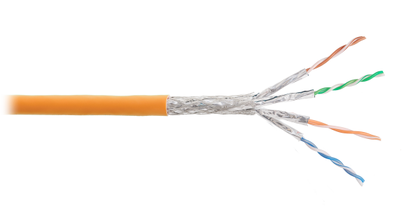 Кабель «витая пара» (LAN) для структурированных систем связи S/FTP 4pair, Cat7, Solid, In, нг(А)-HF (NMC 4565C-OR)