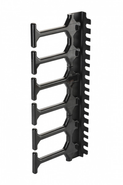 Организатор коммутационных шнуров Eurolan, 19", 6HU, 259,9х26х108,2 мм (ВхШхГ), 2 шт.,вертикальный, для кабелей, цвет: чёрный