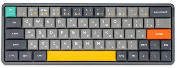 Клавиатура NuPhy AIR60 Wireless (Brown Switch) RGB Twilight