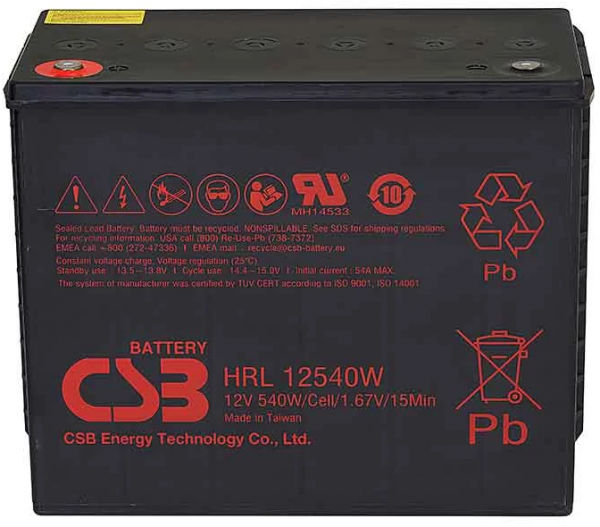 Аккумуляторная батарея CSB HRL12540W