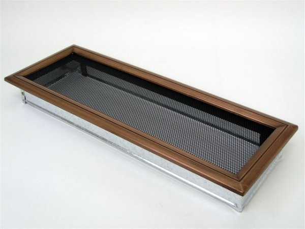 Вентиляционная решетка для камина Kratki 17х49 Оскар медь 49OM