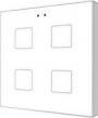 Выключатель сенсорный Zennio ZVI-F4-GW KNX Flat F4, 4-кнопочный, LED индикация, 2хAI/DI, термостат, датчик температуры, датчик приближения, пластиковая рамка, 81х81х9мм, в уст. коробку, цвет глянцевый белый