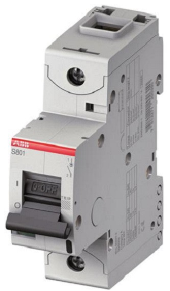 Автоматический выключатель ABB S801S, 1 модуль, UC-K класс, 1P, 80А, 50кА, (2CCS861001R1627)
