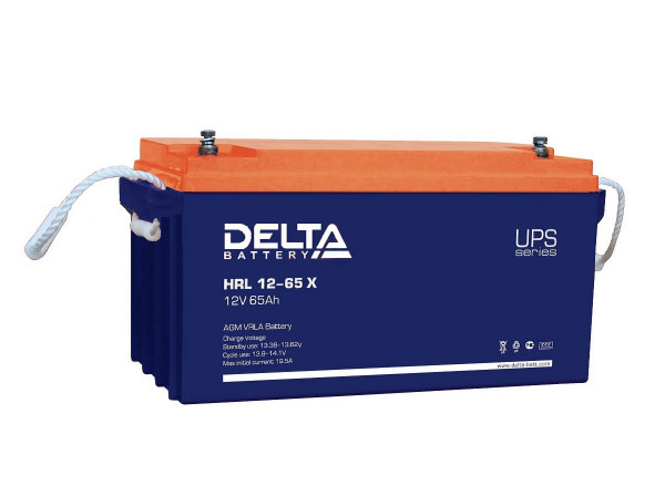 Аккумулятор для ИБП Delta Battery HRL-X, 179х167х350 мм (ВхШхГ),  необслуживаемый свинцово-кислотный,  12V/65 Ач, цвет: синий, (HRL 12-65 X)